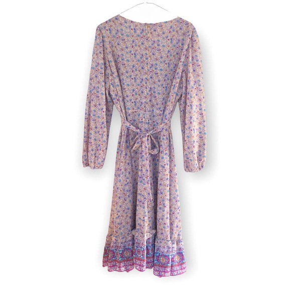 60s vintage lace up prairie dress - Picture 3 of 4